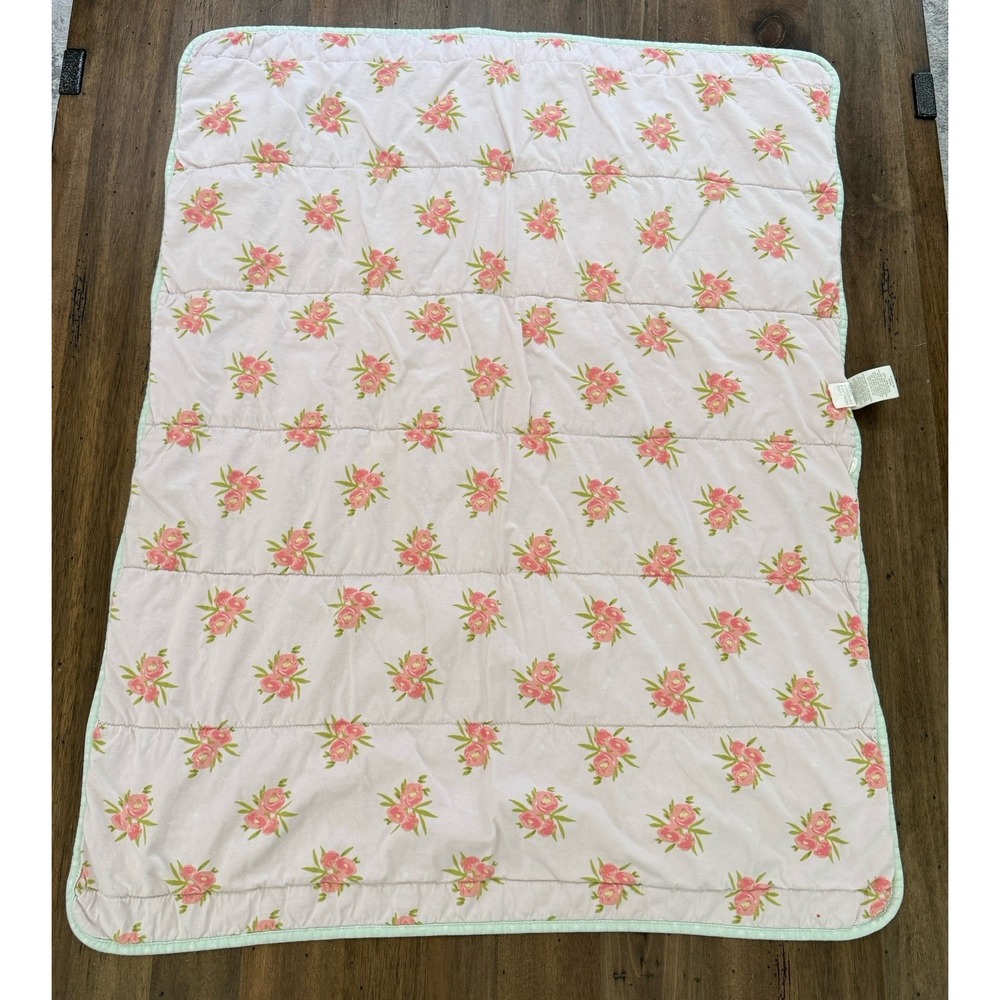 Target Cloud Island‎ Floral Field Baby Blanket Quilted Reversible Flowers Pinks - Picture 4 of 8